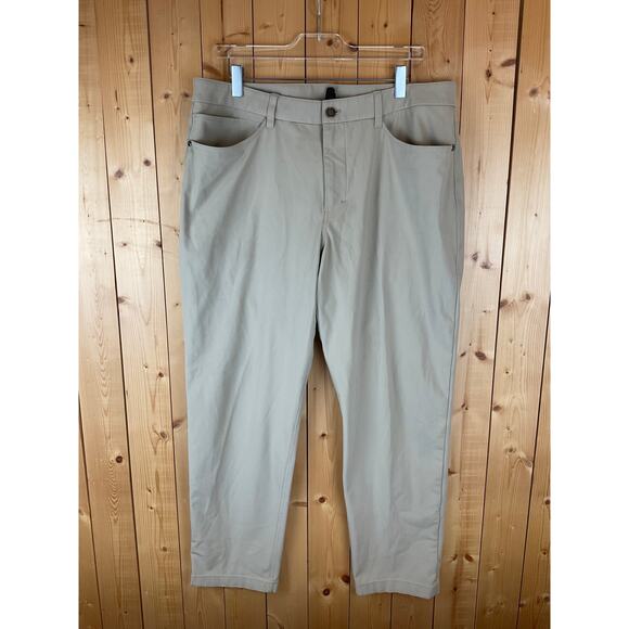 Lululemon Men's Flat-Front Slacks, Khaki - Size 35 x 29 inseam - Picture 1 of 9